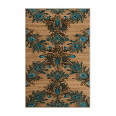  Tapis hawaïen lavable Peacocks