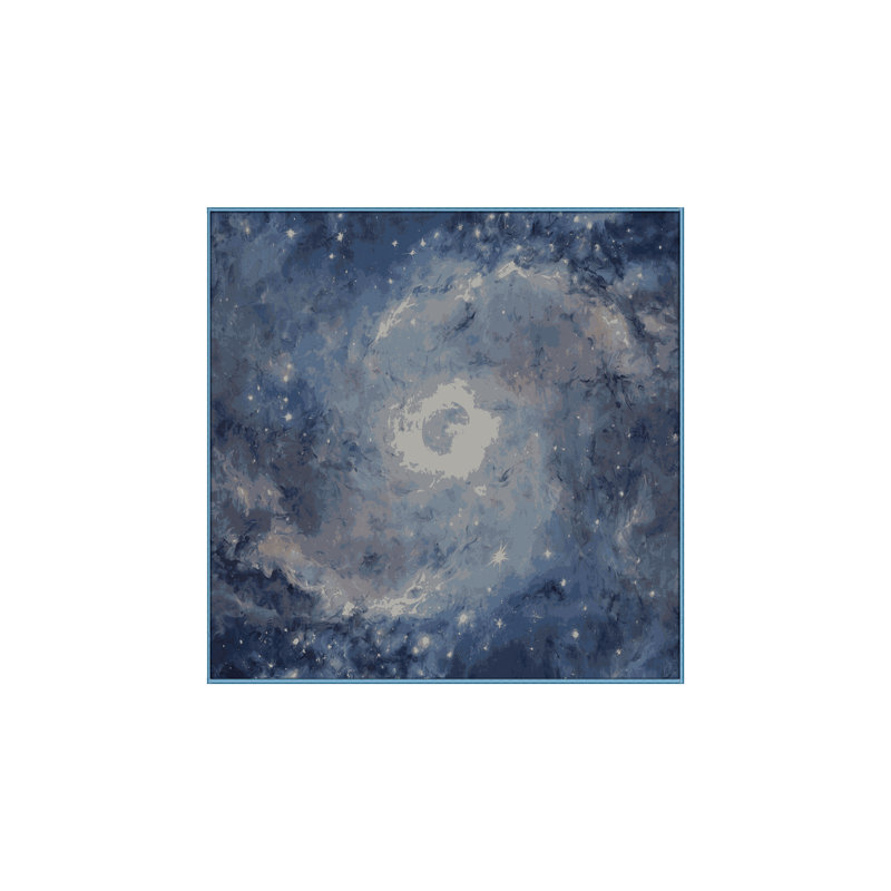 Machine Washable Blue Area Rug, Square 8'