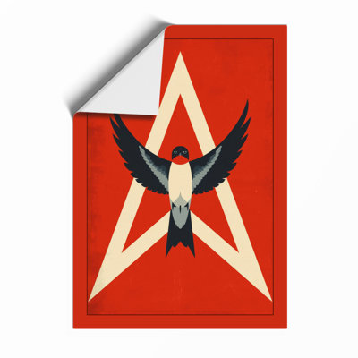 Bird in Star Geometric - Framed Print