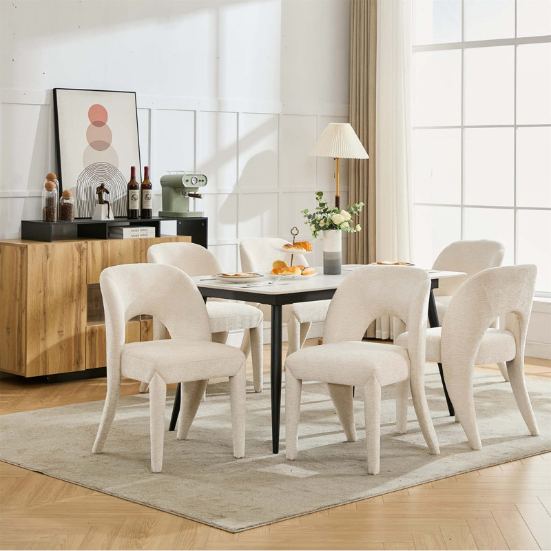 Chaises de salle à manger, Crème, crème