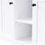 Îlot de cuisine 53 po avec rangement interne, rallonge de 50 W, prise de courant, chariot roulant, finition blanche 5-1556251139