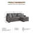 Gardiner 101'' Upholstered Sofa & Chaise