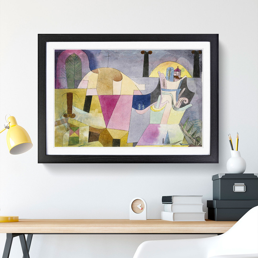 Black Columns in a Landscape by Paul Klee - Picture Frame Painting