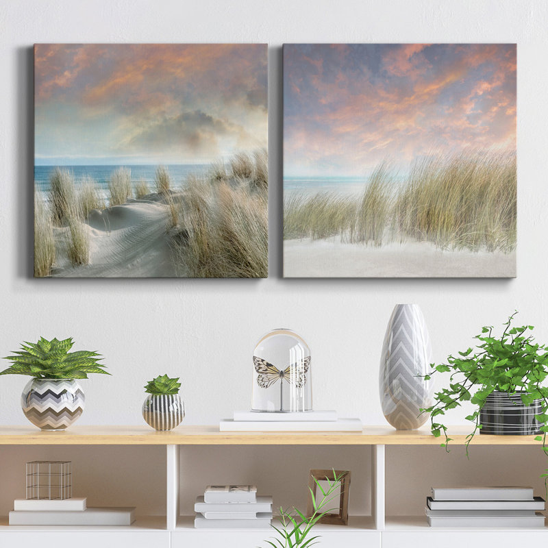 Windswept I - ensemble de 2 reproductions d'art sur toile tendue, H 10 po x l 10 po x P 1,25 po