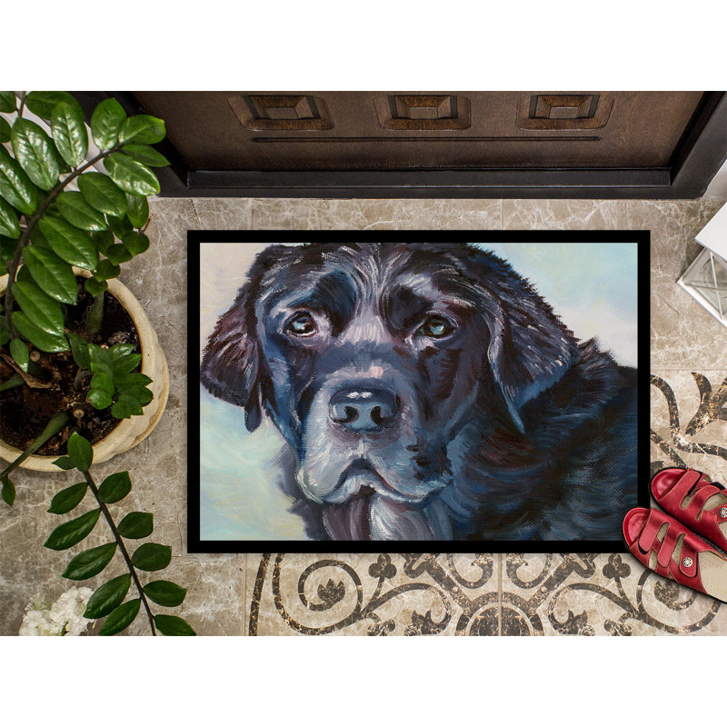 Paillasson d’extérieur antidérapant Wetumpka Labrador, Rectangle 2 pi x 3 pi