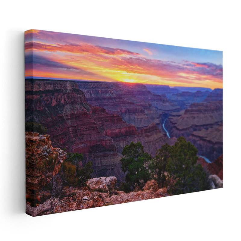 Canyon Sunset I - reproduction d'art sur toile, H 12 po x l 18 po