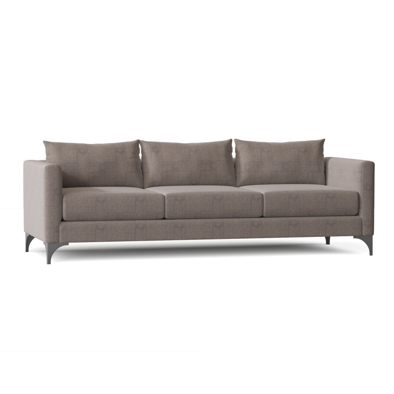Vess 87'' Upholstered Sofa, Macarena Gravel