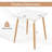 Square Dining Table with Adjustable Foot Pads for Dining Room Kitchen