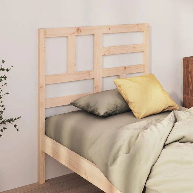 Menasha Single (3') Solid Wood Headboard, 106 x 104 cm, Beige