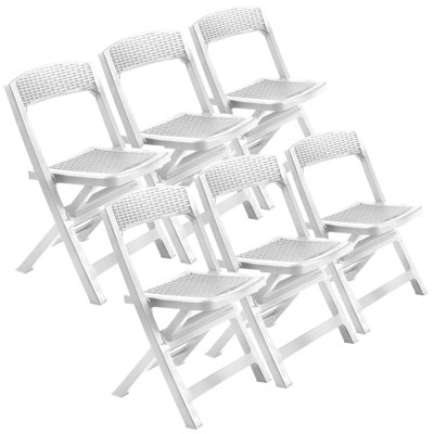 Sneha Foldable Outdoor Patio Dining Side Chair with Cushion