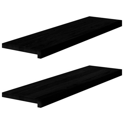 Vidaxl Window Sills 2 Pcs Dark Brown 35.4X11.8X0.8" Solid Wood Oak