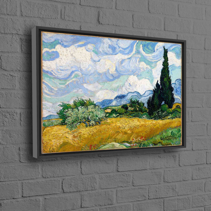 Print on Canvas, Black, Framed Print without Mat, 25cm H x 35cm W