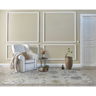Tapis de couloir ivoire en laine Emmiline