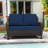 Outdoor Patio Rattan Loveseat With Cushions-1293577885