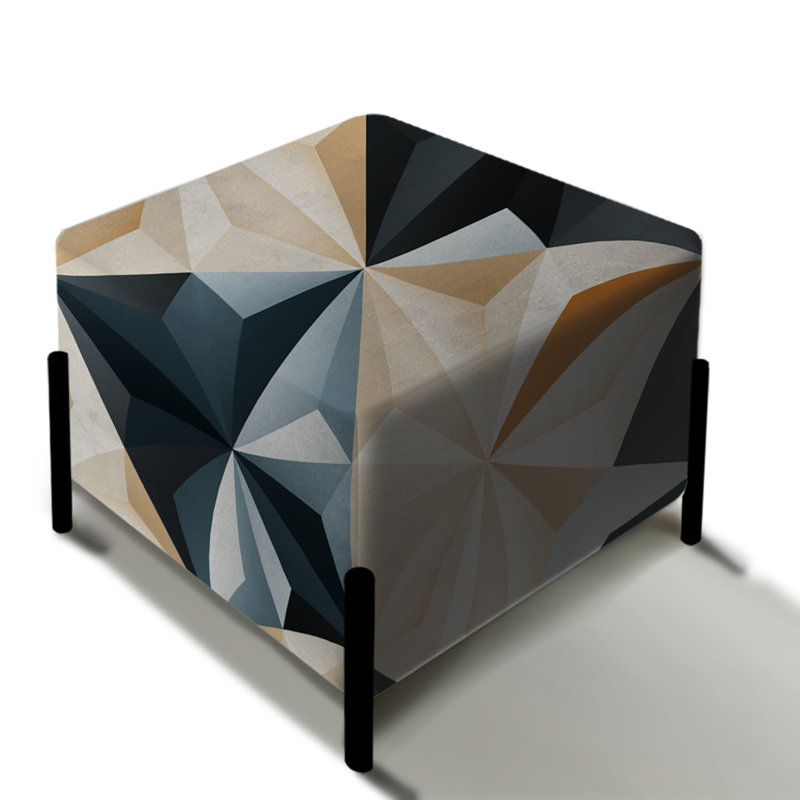 Miroir géométrique blanc à motif géométrique symétrique blanc