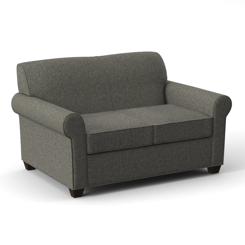 Finn 59" Rolled Arm Loveseat, Dorset Ash, Cafelle