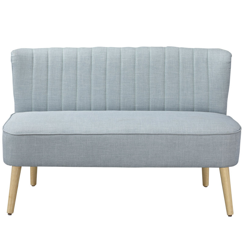 Maxen 2 Seater Loveseat, Linen, Light Green