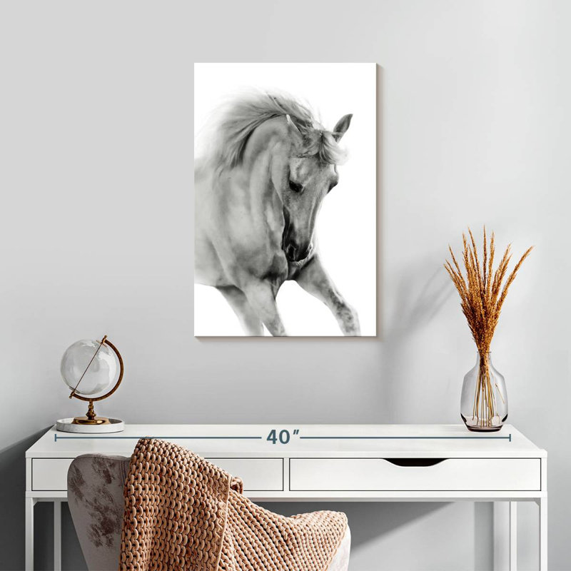 Brampt Elegant White Horse, 24" H x 16" W