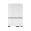 Armoire moderne avec tablettes, blanc et anthracite, 53,1 po x 82,7 po x 20,5 po | Panneau de particules 100% mélaminé, pieds en plastique | Solution de rangement murale, durable et élégante pour la maison et le bureau-952524049
