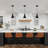 1-Light Matte Black Metal Cone Pendant Light, Adjustable Cord Dimmable Hardwired Pendant for Kitchen Island Dining Room-1235640322