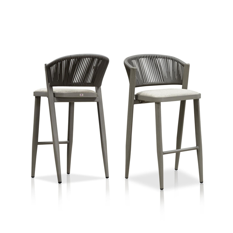 Ensemble de 2 tabourets de bar 28,74 po pour terrasse