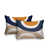 Orange / bleu marine / beige