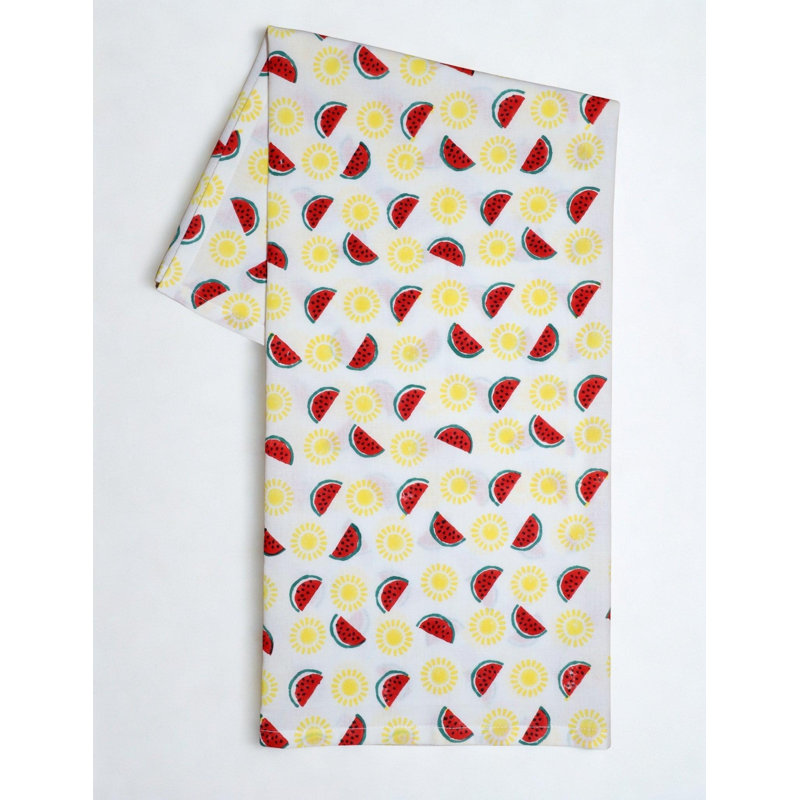 S/2 Watermelon & Sun Cotton Tea Towel