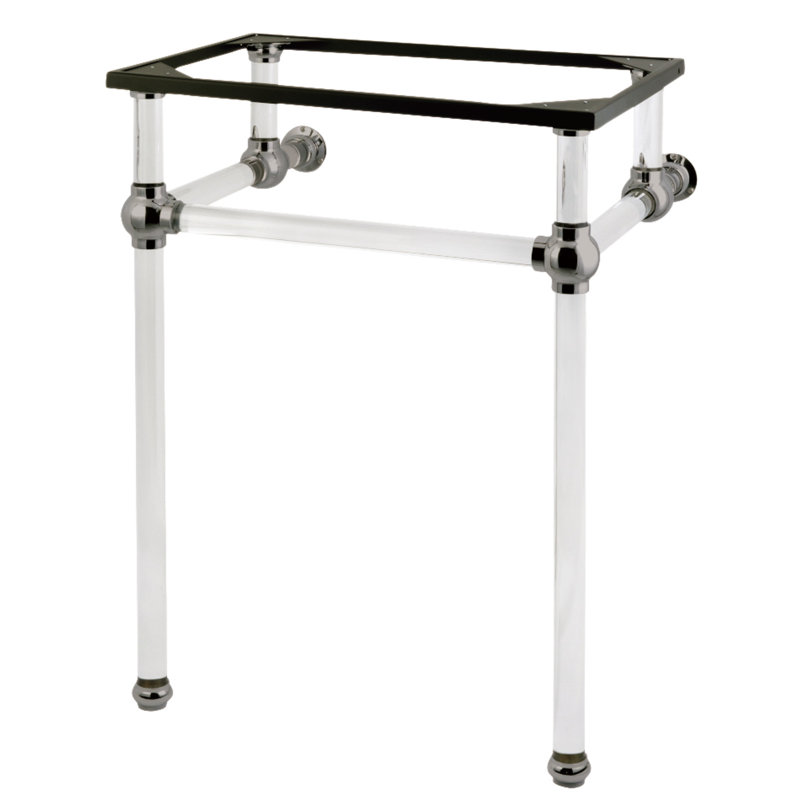 Kingston Brass Templeton Acrylic Console Sink Legs, Brushed Nickel