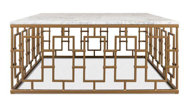 Brass Gate Solid Wood Coffee Table