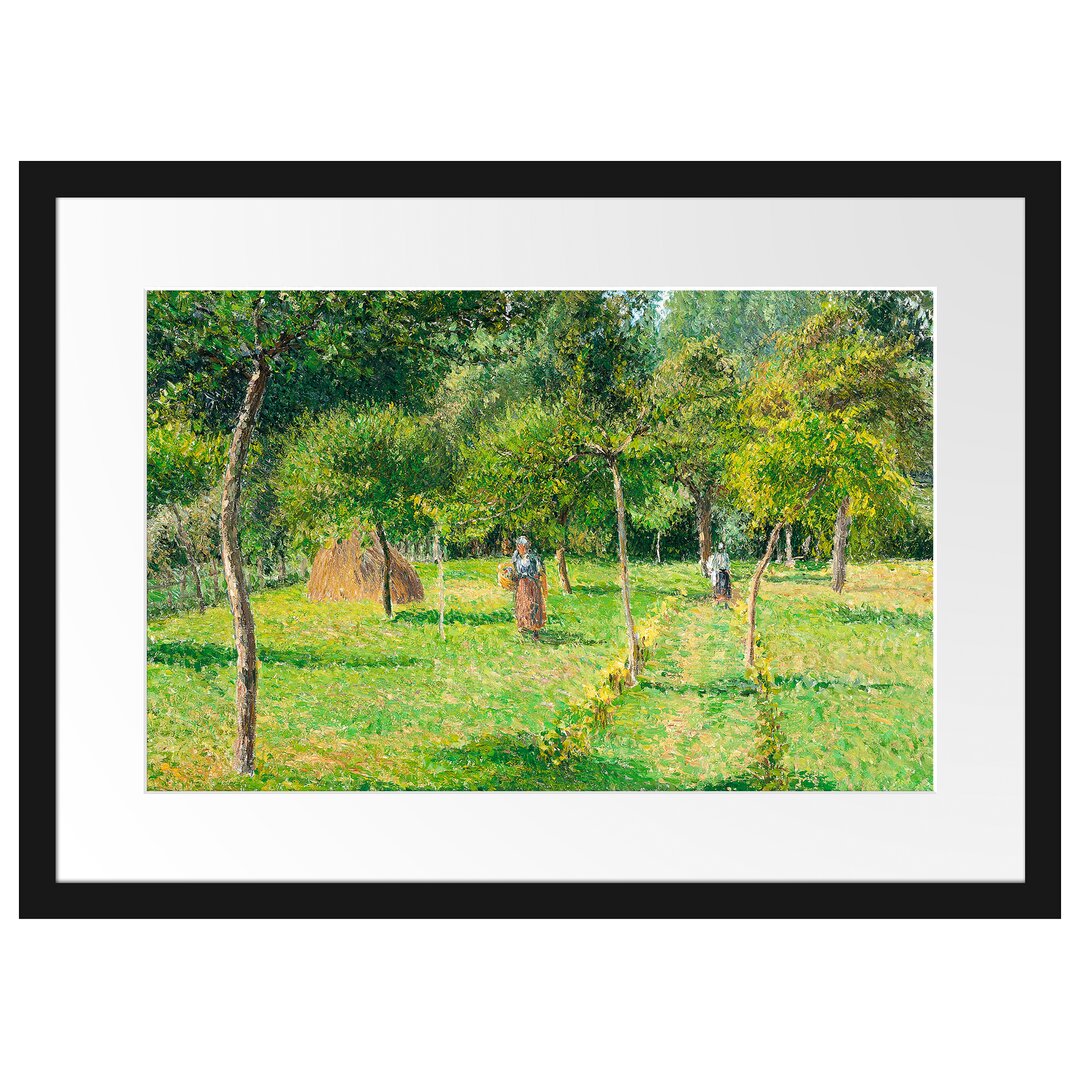 Gerahmter Kunstdruck Le Jardin À Éragny von Camille Pissarro