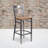 "X" Back Metal Restaurant Barstool-1803231258
