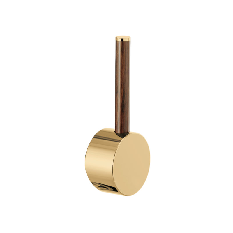 Odin® SmartTouch® Pull-Down Faucet with Arc Spout, Polished Gold, Wood Lever