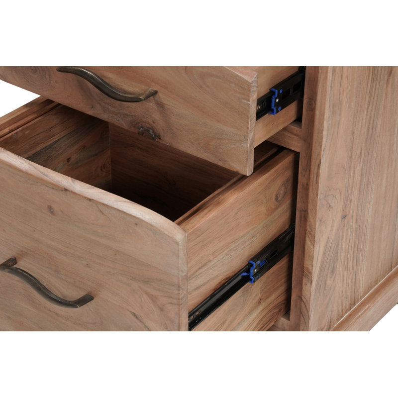 Ensemble de bureau en bois massif 2 pièces Kishmat