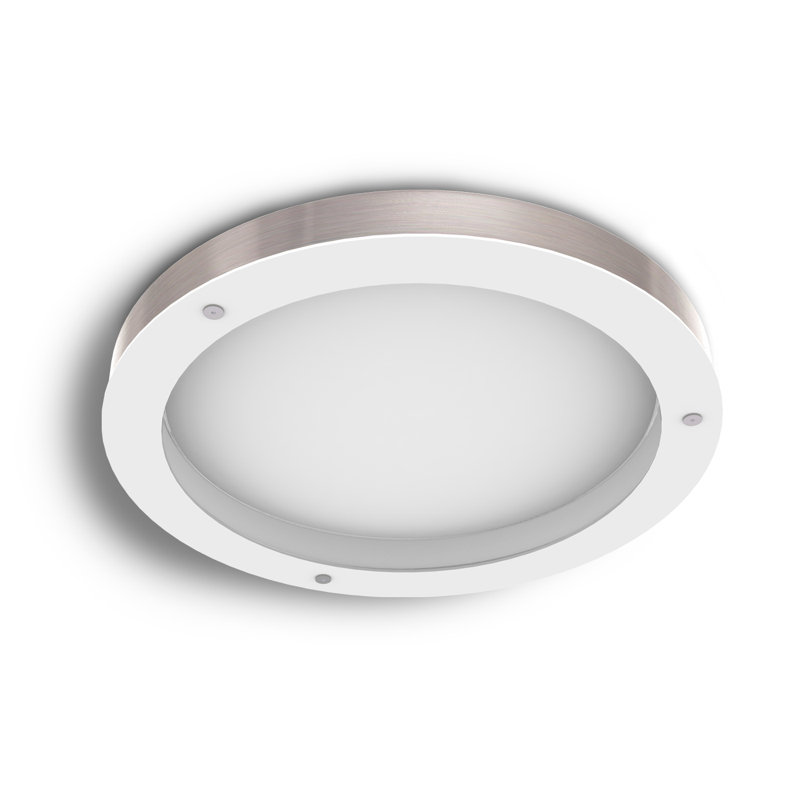 Halos Glass LED Flush Mount, 2.1" H x 21" W x 21" D