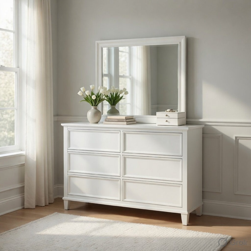 Engineered Wood Flat Wall Mirror