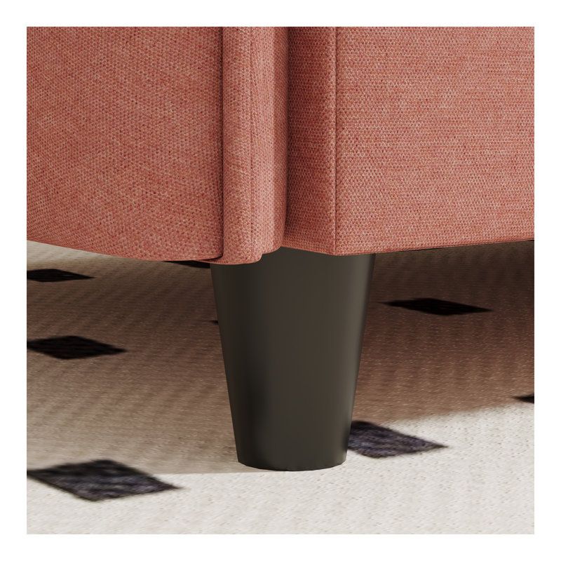 Canapé 2 places en tissu Dillon, Red Fabric