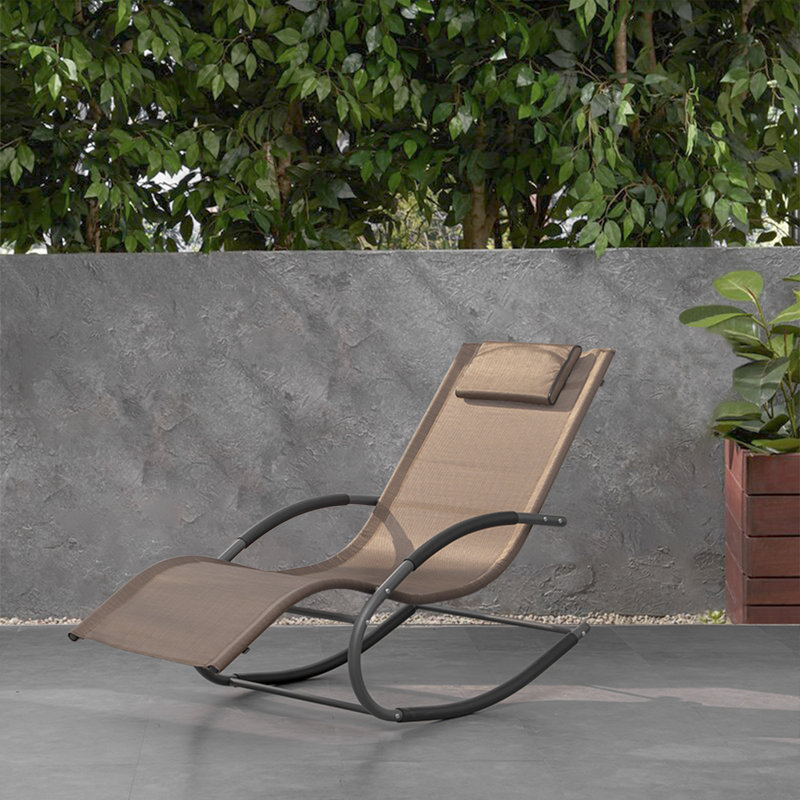 Chaise berçante Adwick, Brun, Noir