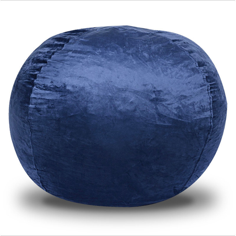 Fauteuil poire Minky, Velours marine