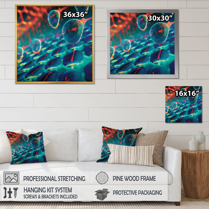 Infinity Matrix - Imprimé, Cadre simple argenté, H 36 po x l 36 po x P 1,5 po