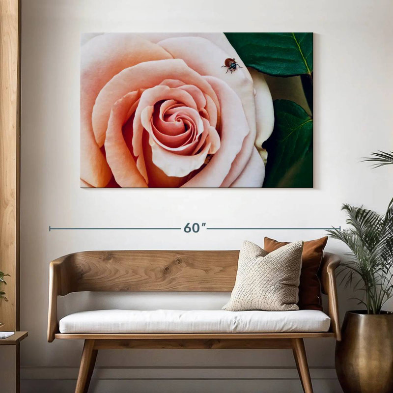 Brampt Ladybug On A Rose II, 32" H x 48" W