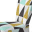Chaise d'appoint décorative à motif géométrique en paillettes dorées
