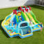 Jeu gonflable gonflable avec 3 glissades d'eau et souffleur, château gonflable en tissu pour enfants Oxford, centre de jeu intérieur et extérieur
