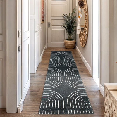 Bohemian Lines Washable Non Slip Area Rugs