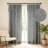 Linen Texture Tie Top Light Filtering Curtain Pair(2 Panels)-1799807161-1799807148