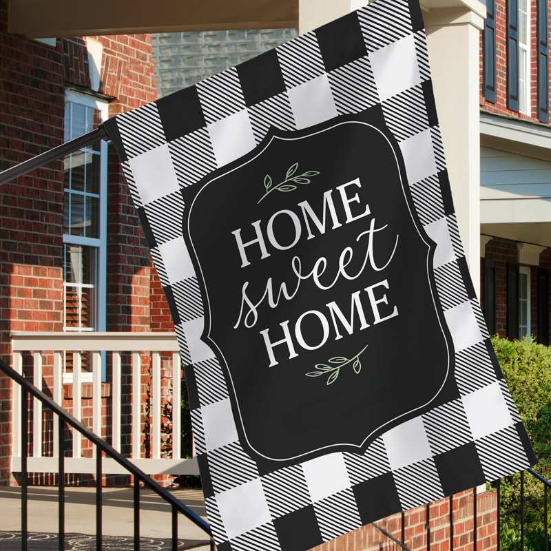 Black & White Buffalo Check House Flag