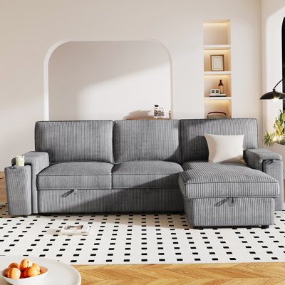 Canapé-lit modulaire avec sacs de rangement et 2 porte-gobelets Upholstery