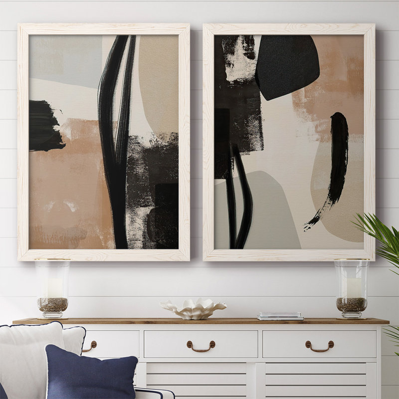 Arrangement sélectif - Toile encadrée de qualité supérieure - prête à être accrochée, Blanc, H 27,5 po x l 75 po x P 1,5 po
