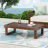 Westchester Rustic Acacia Wood Outdoor Coffee Table With Slat Top And Sled Legs For Durable, Natural Style.-1137253564