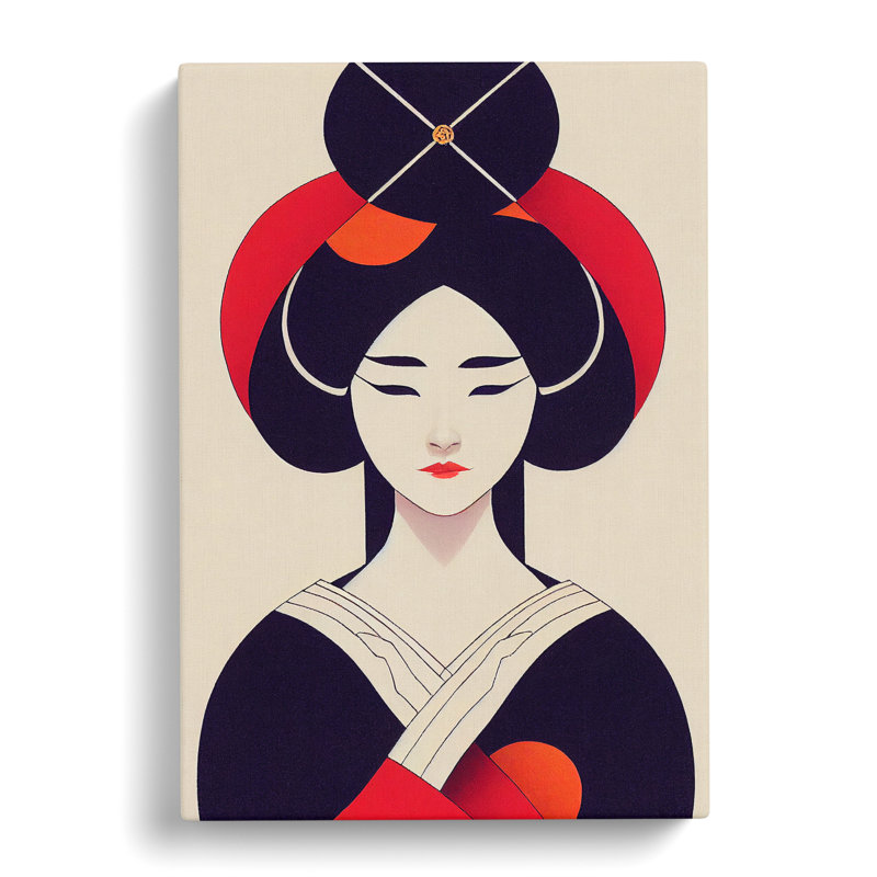 Geisha Art No.3 - Wrapped Canvas, 50cm H x 35cm W x 3cm D