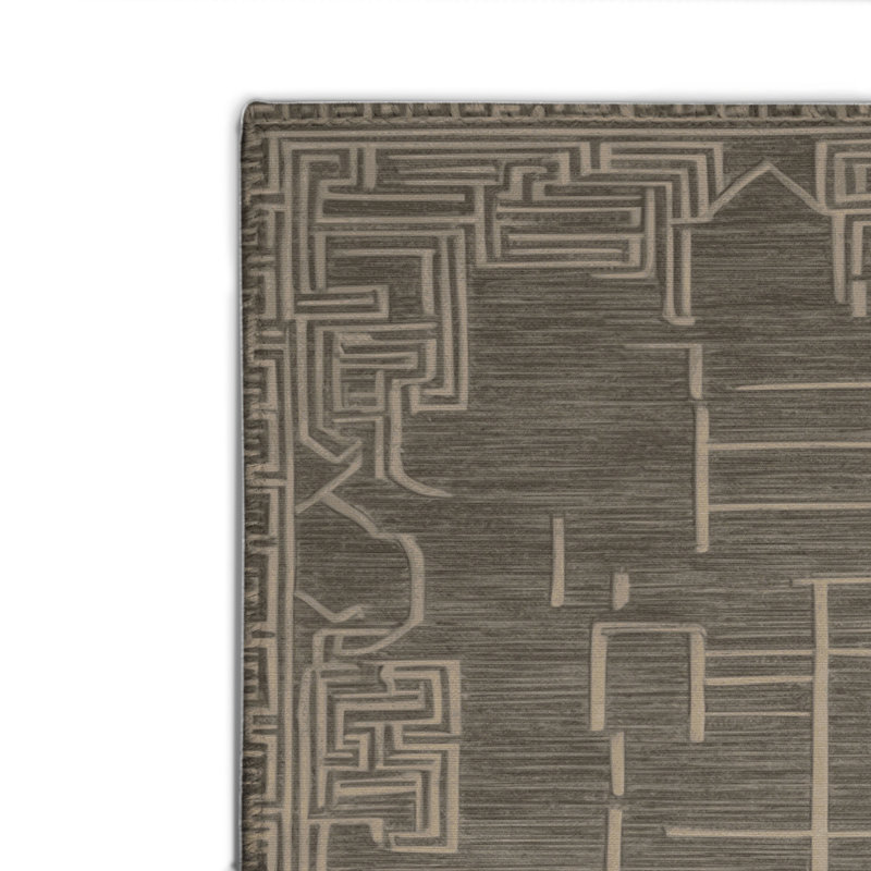 ArtDeco Gray Indoor and Outdoor Area Rug, Rectangle 8' x 10'